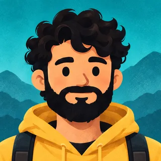 Persona con barba y chaqueta amarilla